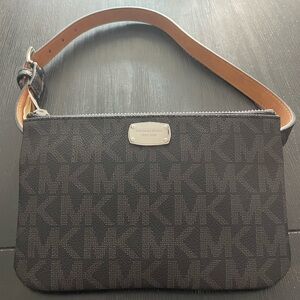 Michael Kors Black and Tan Belt Bag Sleek Design